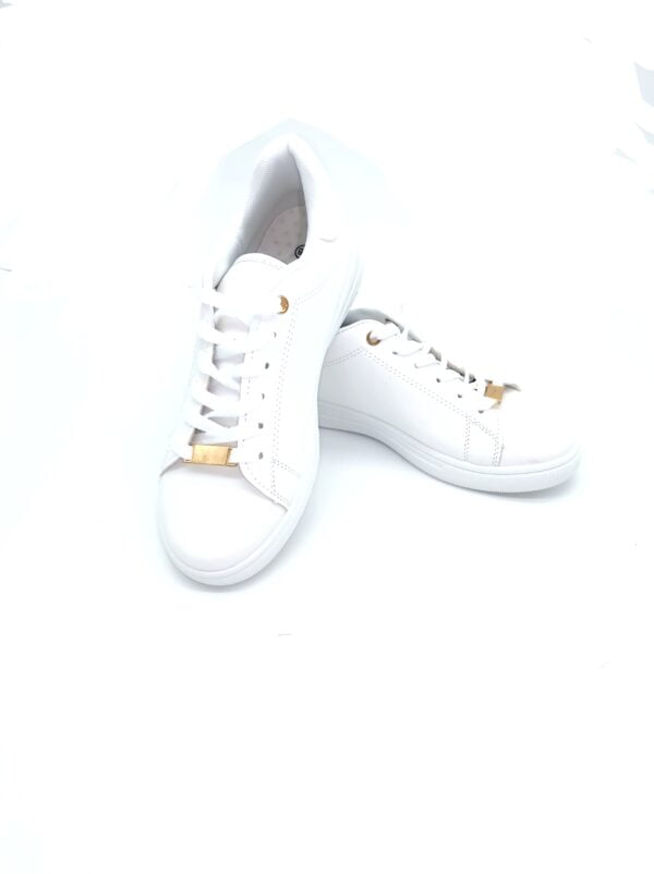 Sneakers με Μεταλλικό Σχέδιο White