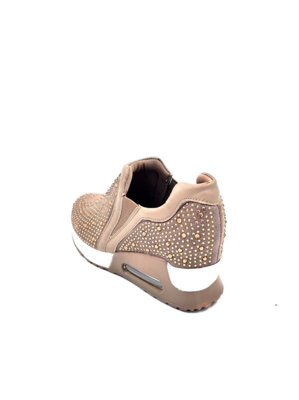 Sneakers with Straw Decorations and Augella Beige