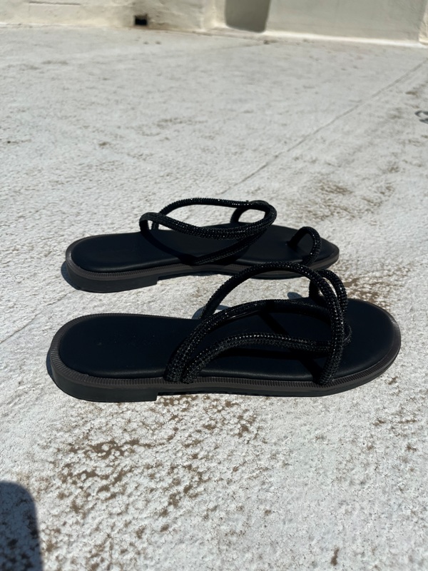 Sandal με Strass Black