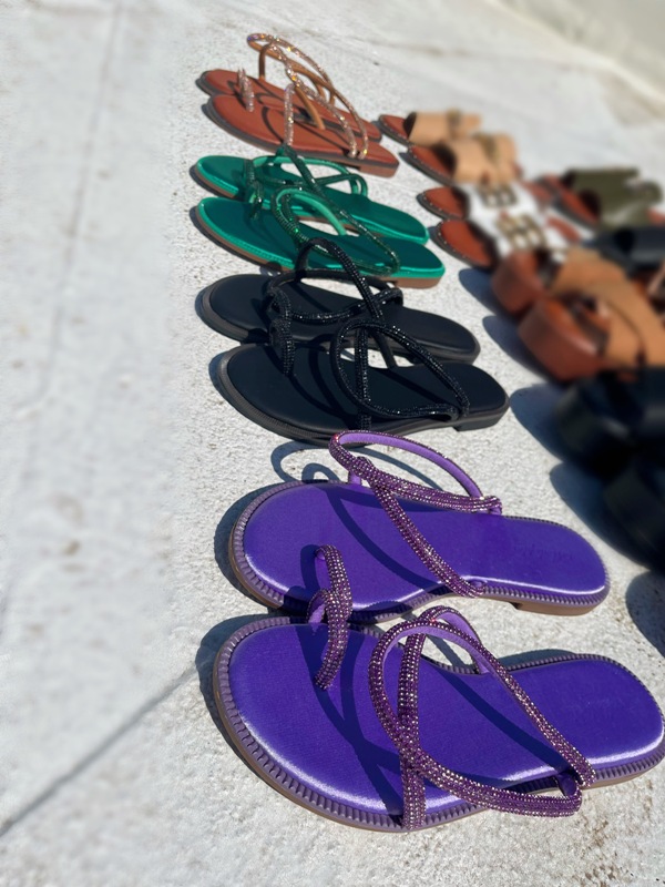 Sandal με Strass Purple